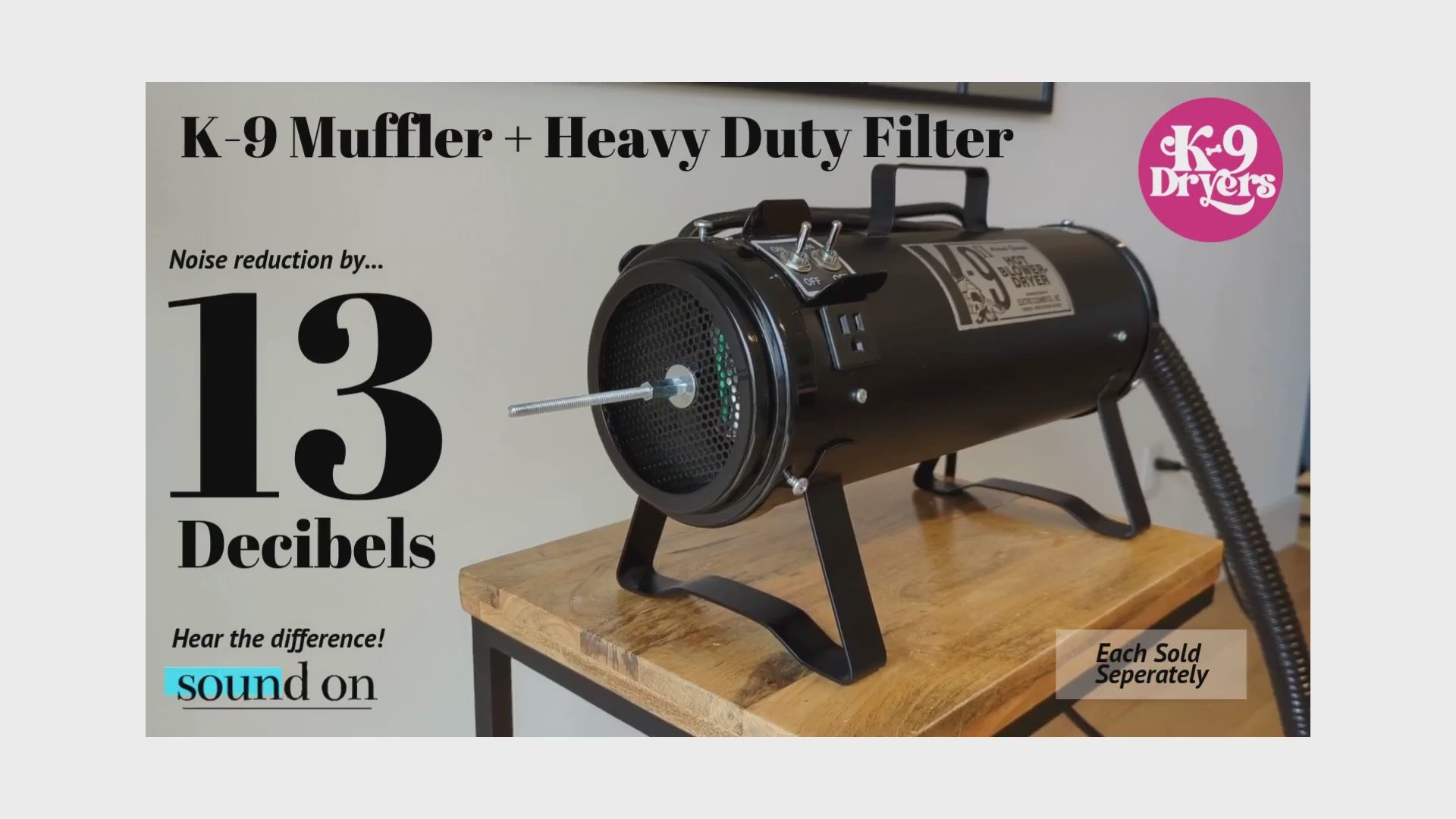 K-9 Muffler Complete - Muffler and HDF Kit